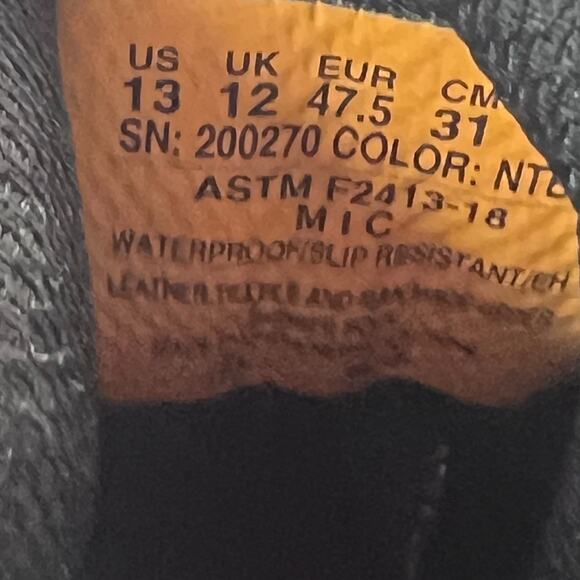 Skechers D'Lux Journey SR Work Boot Natural Black SN 200270 Men's 13 NWOB - Picture 9 of 9